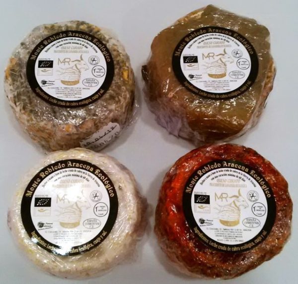 Organic cured goat milk cheese