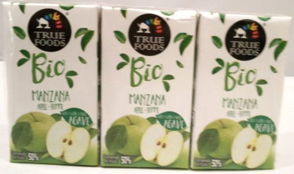 Bebida de Zumo Bio de Manzana con Sirope de Agave Pack 3x125ml